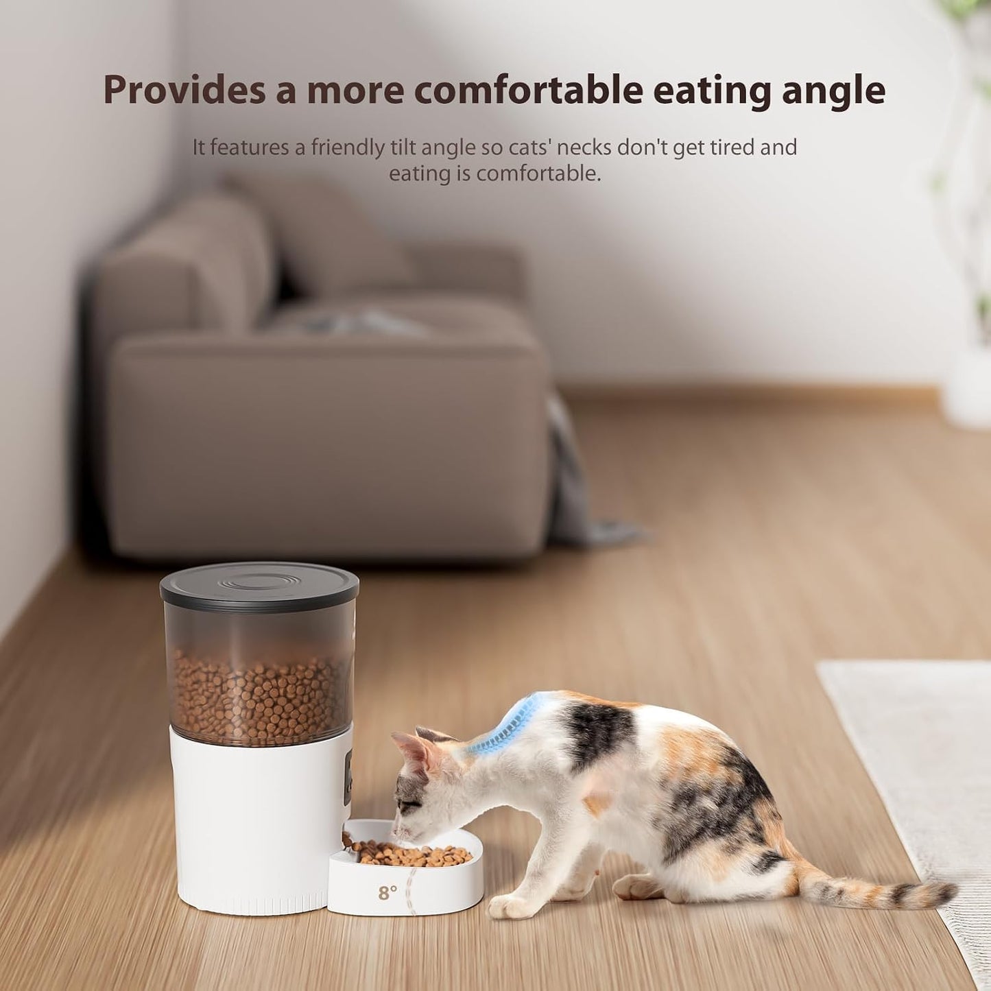 Automatic Cat Feeder and Raised Pet Feeder Stand