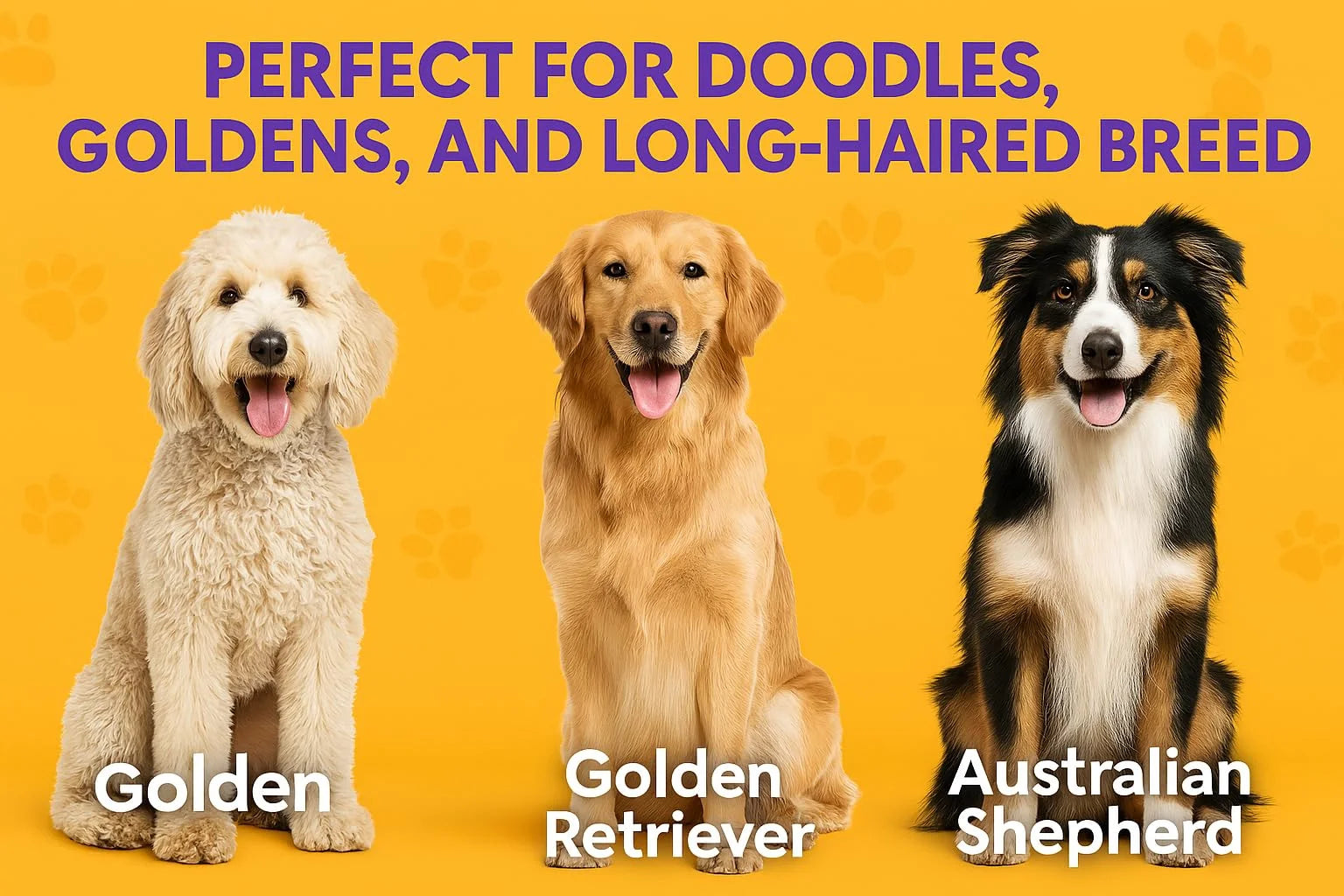 Poodle Pet round Soft Bristle Hair Brush Pet Grooming Tool for Dogs & Cats, Purple